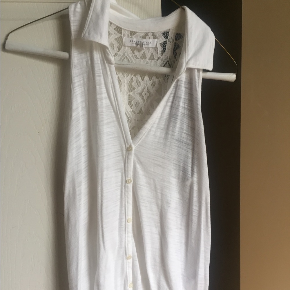 Aeropostale white tank top